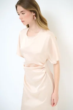 Outlet KIKISIX ABITO ARRICCI FIANCO BEIGE