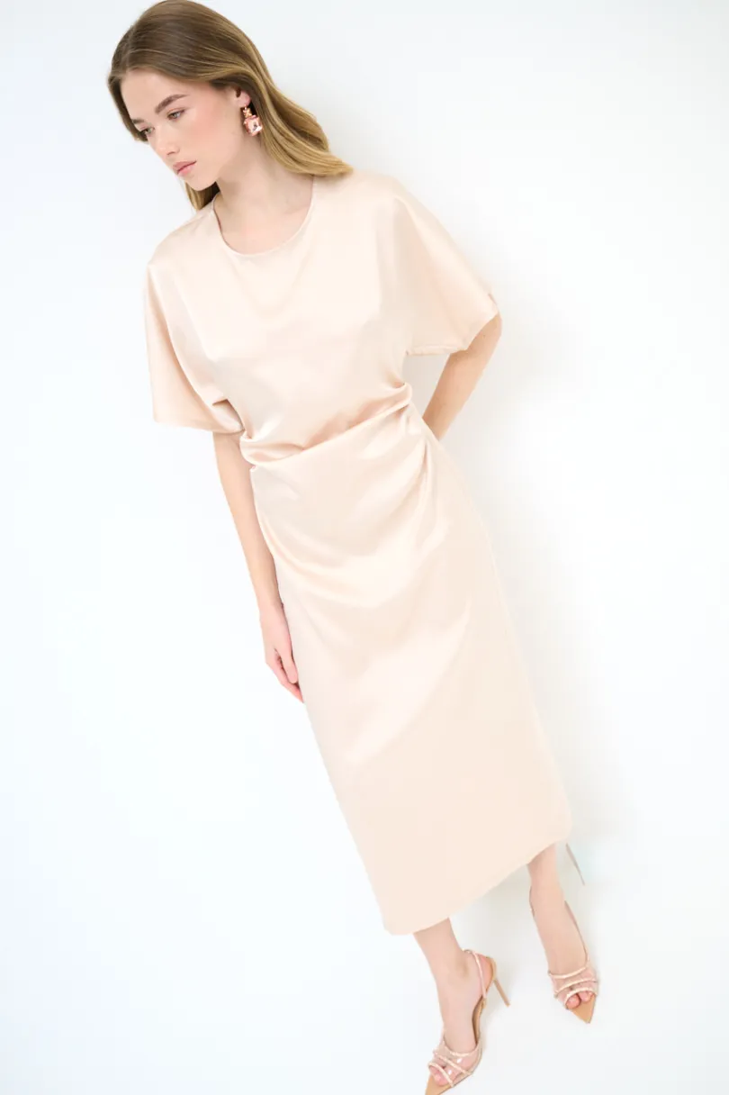 Outlet KIKISIX ABITO ARRICCI FIANCO BEIGE