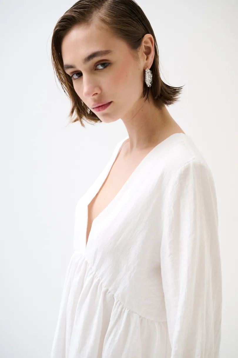 Online KIKISIX ABITO BABYLON MANICA ELASTICO BIANCO