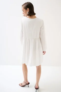 Online KIKISIX ABITO BABYLON MANICA ELASTICO BIANCO