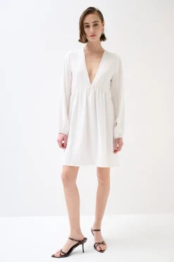 Online KIKISIX ABITO BABYLON MANICA ELASTICO BIANCO