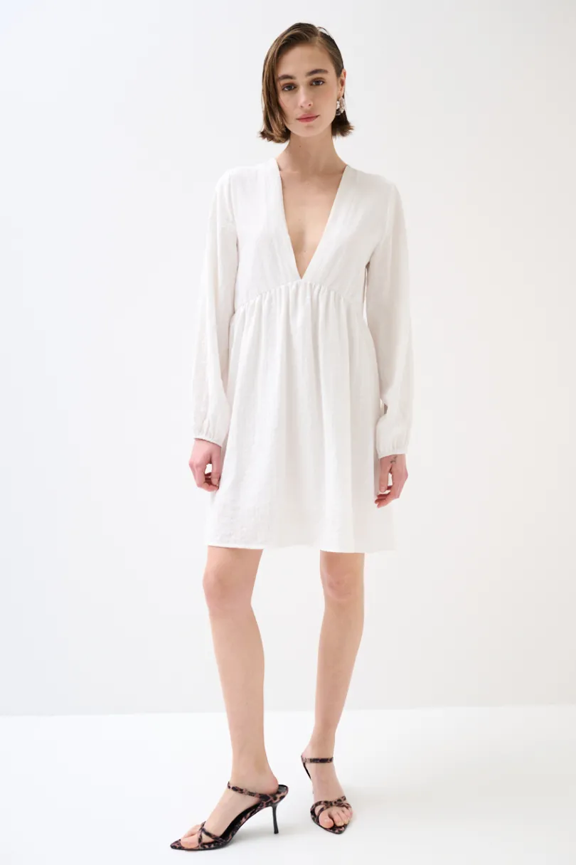 Online KIKISIX ABITO BABYLON MANICA ELASTICO BIANCO