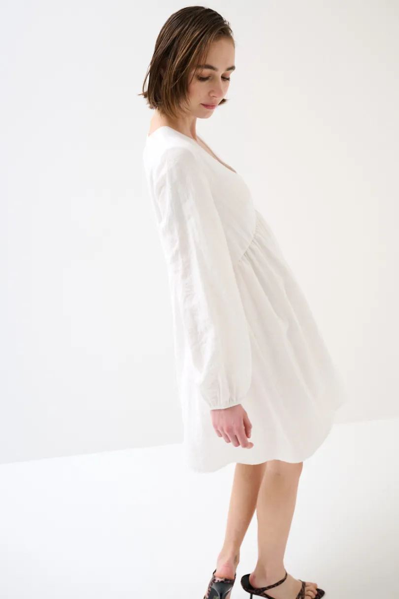 Online KIKISIX ABITO BABYLON MANICA ELASTICO BIANCO