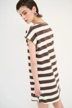 Sale KIKISIX ABITO CORTO DRITTO CON MANICA ALETTA MORO