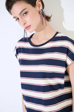 New KIKISIX ABITO CORTO DRITTO CON MANICA ALETTA BLU