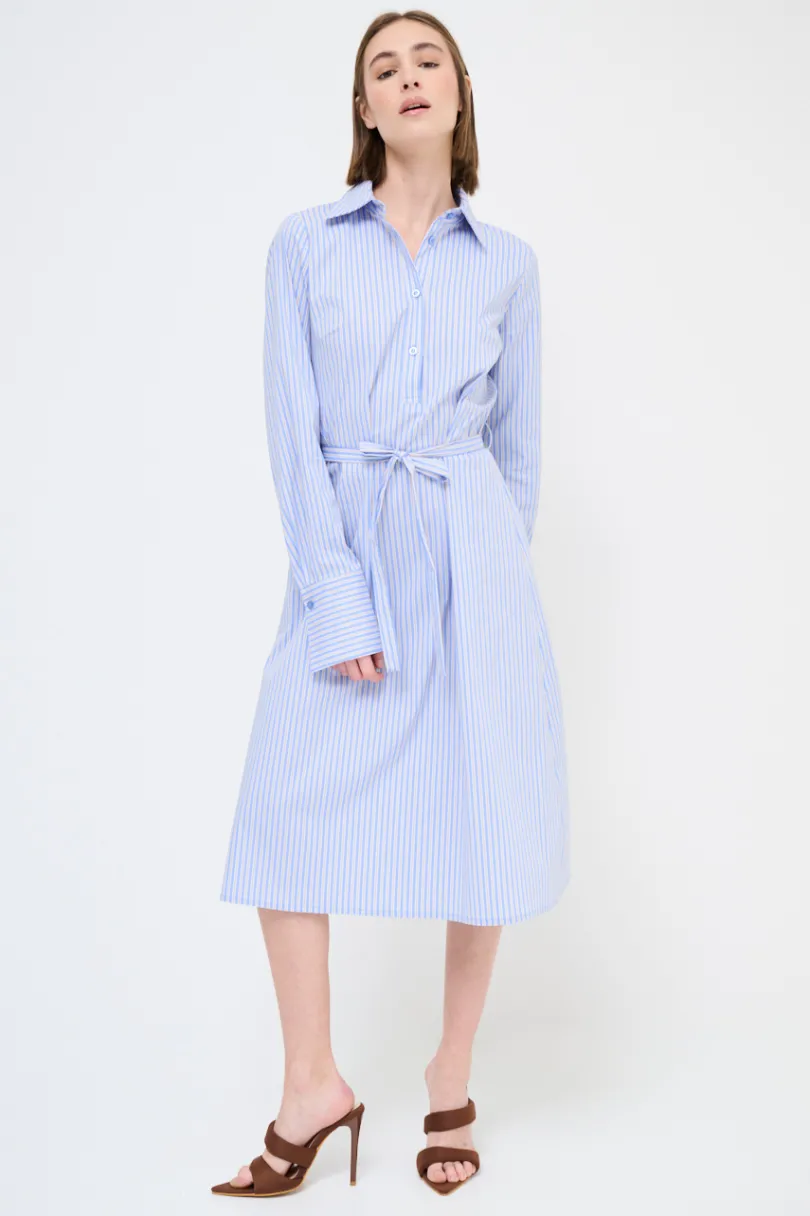 Clearance KIKISIX ABITO MIDI COLLO A CAMICIA RIGA JEANS