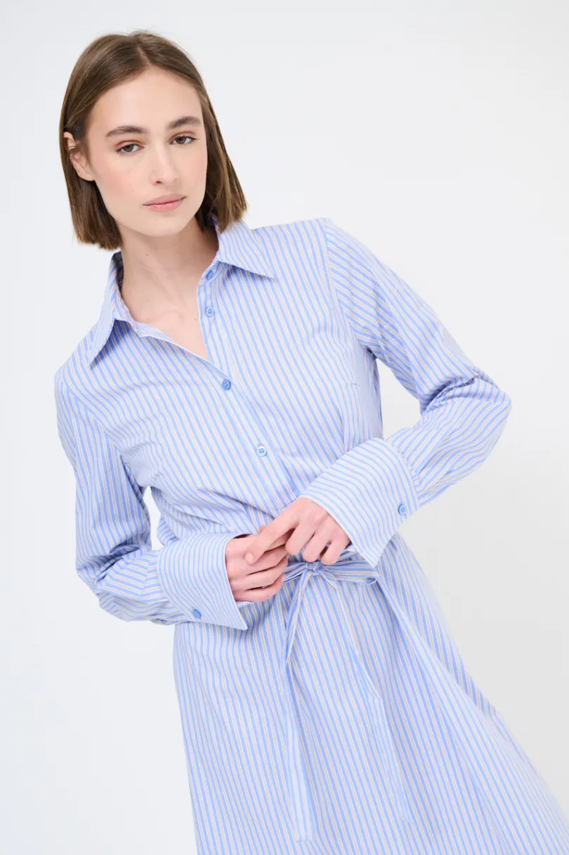 Clearance KIKISIX ABITO MIDI COLLO A CAMICIA RIGA JEANS