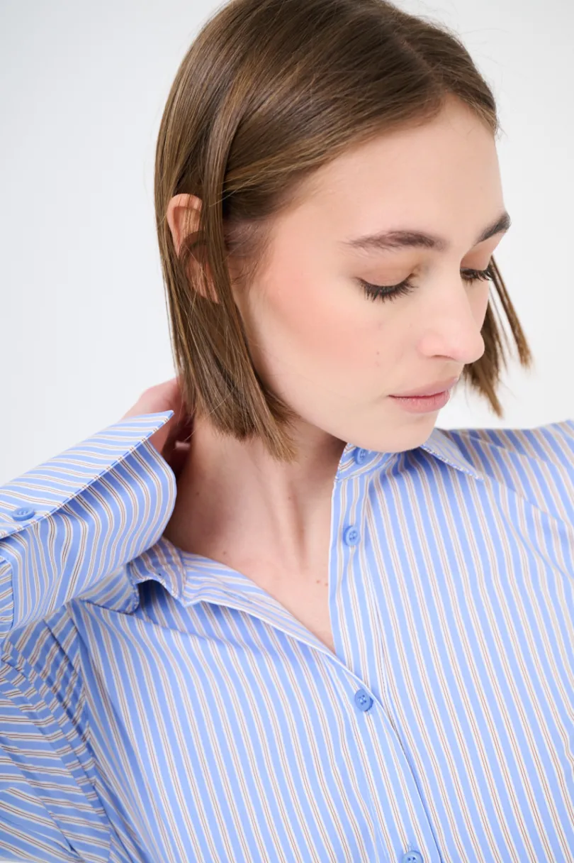 Clearance KIKISIX ABITO MIDI COLLO A CAMICIA RIGA JEANS