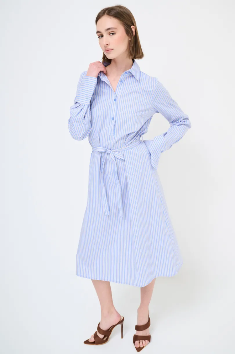 Clearance KIKISIX ABITO MIDI COLLO A CAMICIA RIGA JEANS