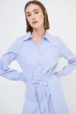 Clearance KIKISIX ABITO MIDI COLLO A CAMICIA RIGA JEANS