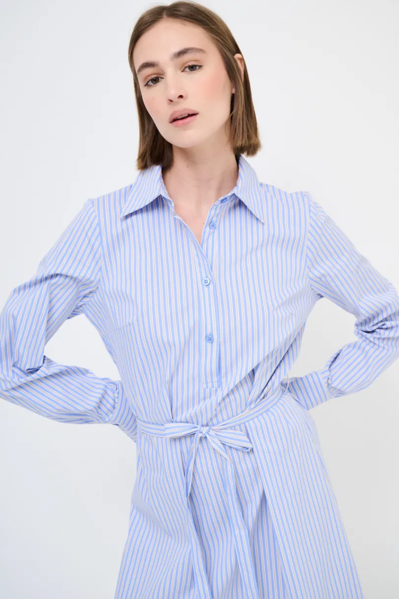 Clearance KIKISIX ABITO MIDI COLLO A CAMICIA RIGA JEANS