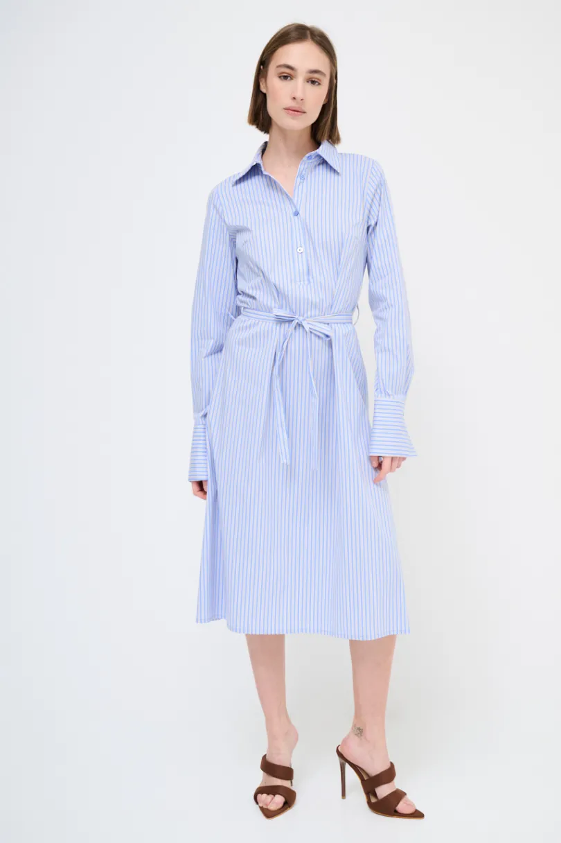 Clearance KIKISIX ABITO MIDI COLLO A CAMICIA RIGA JEANS