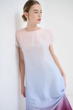 Outlet KIKISIX ABITO MIDI SPALLA SCESACELESTE