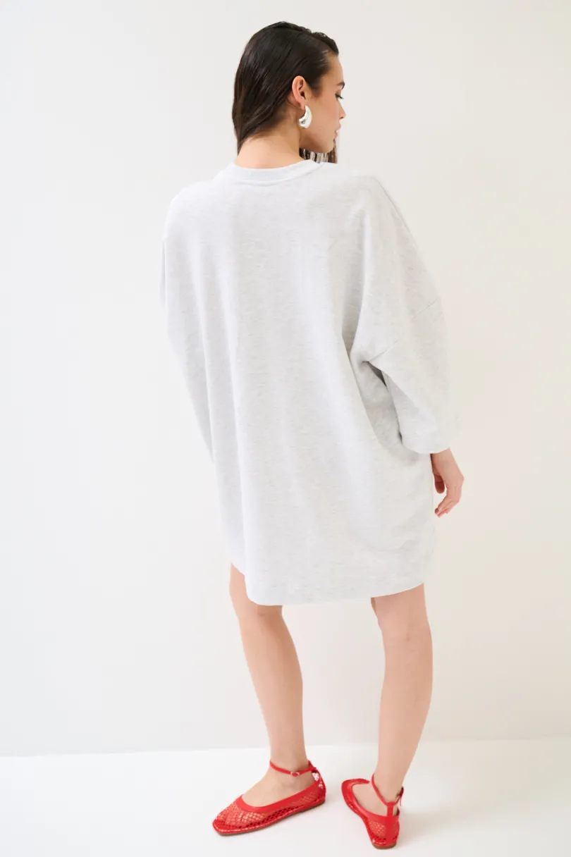 Clearance KIKISIX ABITO OVER CON RICAMO PIZZO GRIGIO