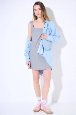 New KIKISIX ABITO QUADRO CHECK BEIGE