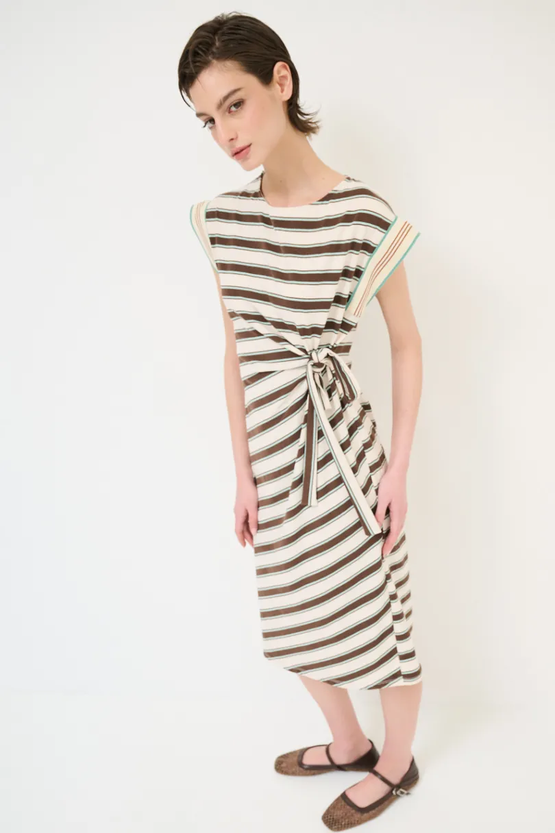 Best KIKISIX ABITO RIGA LACCIO MANICA COSTINA MORO