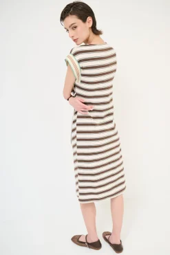 Best KIKISIX ABITO RIGA LACCIO MANICA COSTINA MORO