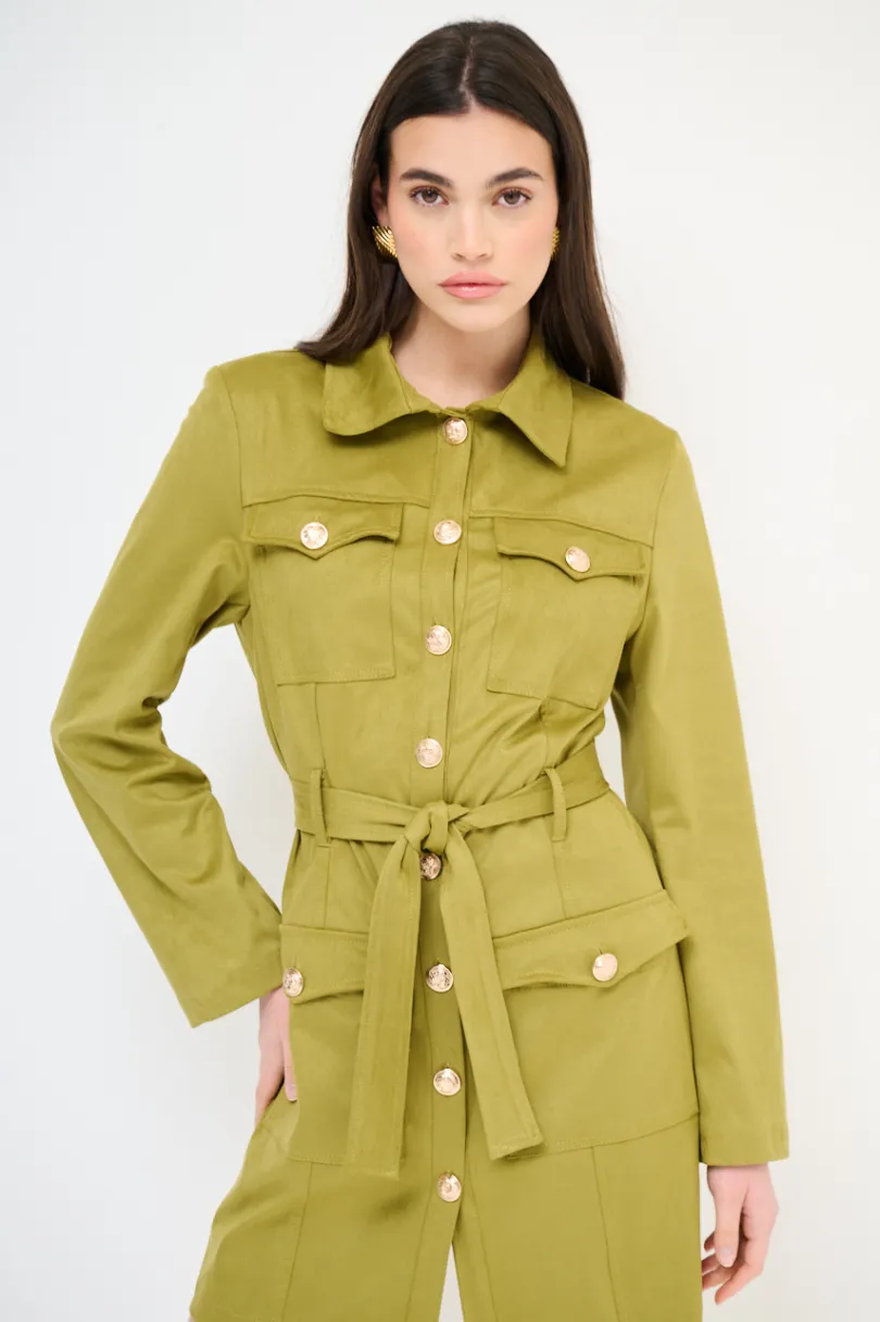 Clearance KIKISIX ABITO TRENCH DAINETTO OLIVA