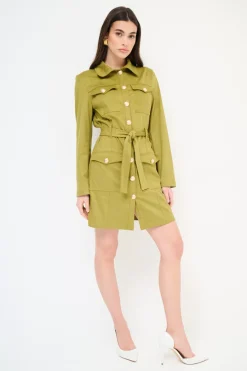 Clearance KIKISIX ABITO TRENCH DAINETTO OLIVA