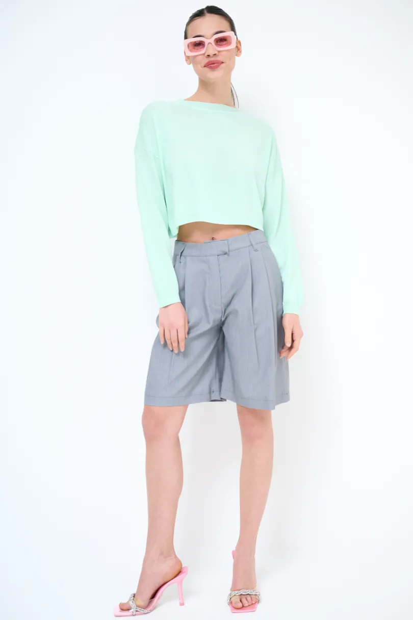 Best KIKISIX BERMUDA CON PINCE GRIGIO