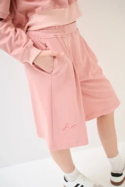 Clearance KIKISIX BERMUDA FELPA CON STAMPA MALVA