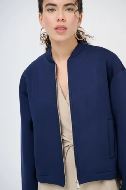 Online KIKISIX BOMBER CORTO ACCOPPIATO BLU