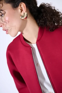 Best KIKISIX BOMBER CORTO ACCOPPIATO VINO