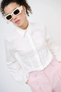 Hot KIKISIX CAMICIA MANICA AMPIA BIANCO