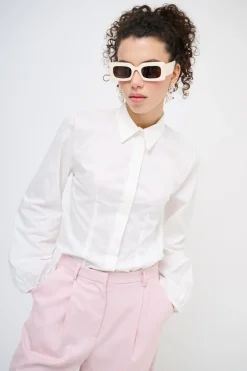 Hot KIKISIX CAMICIA MANICA AMPIA BIANCO