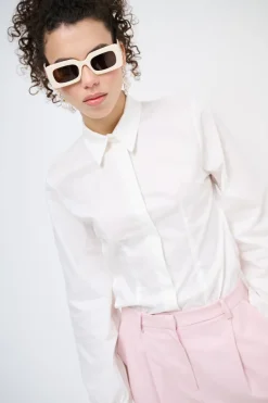 Hot KIKISIX CAMICIA MANICA AMPIA BIANCO