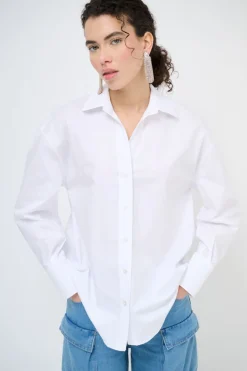 Hot KIKISIX CAMICIA OVER BIANCO