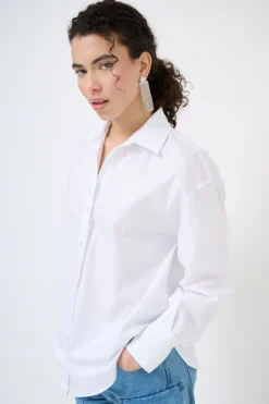 Hot KIKISIX CAMICIA OVER BIANCO