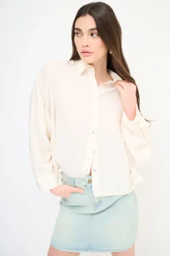 Clearance KIKISIX CAMICIA OVER CON PIEGHE DIETRO BURRO