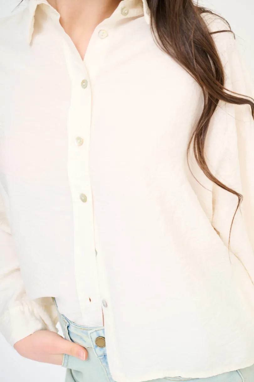 Clearance KIKISIX CAMICIA OVER CON PIEGHE DIETRO BURRO