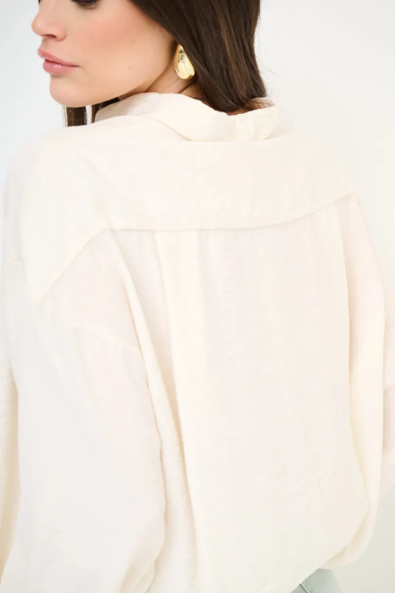 Clearance KIKISIX CAMICIA OVER CON PIEGHE DIETRO BURRO