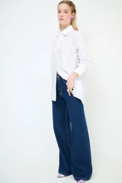 Best KIKISIX CAMICIA OVER COTONE BIANCO