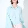 Clearance KIKISIX CAMICIA OVER MANTELLA MENTA