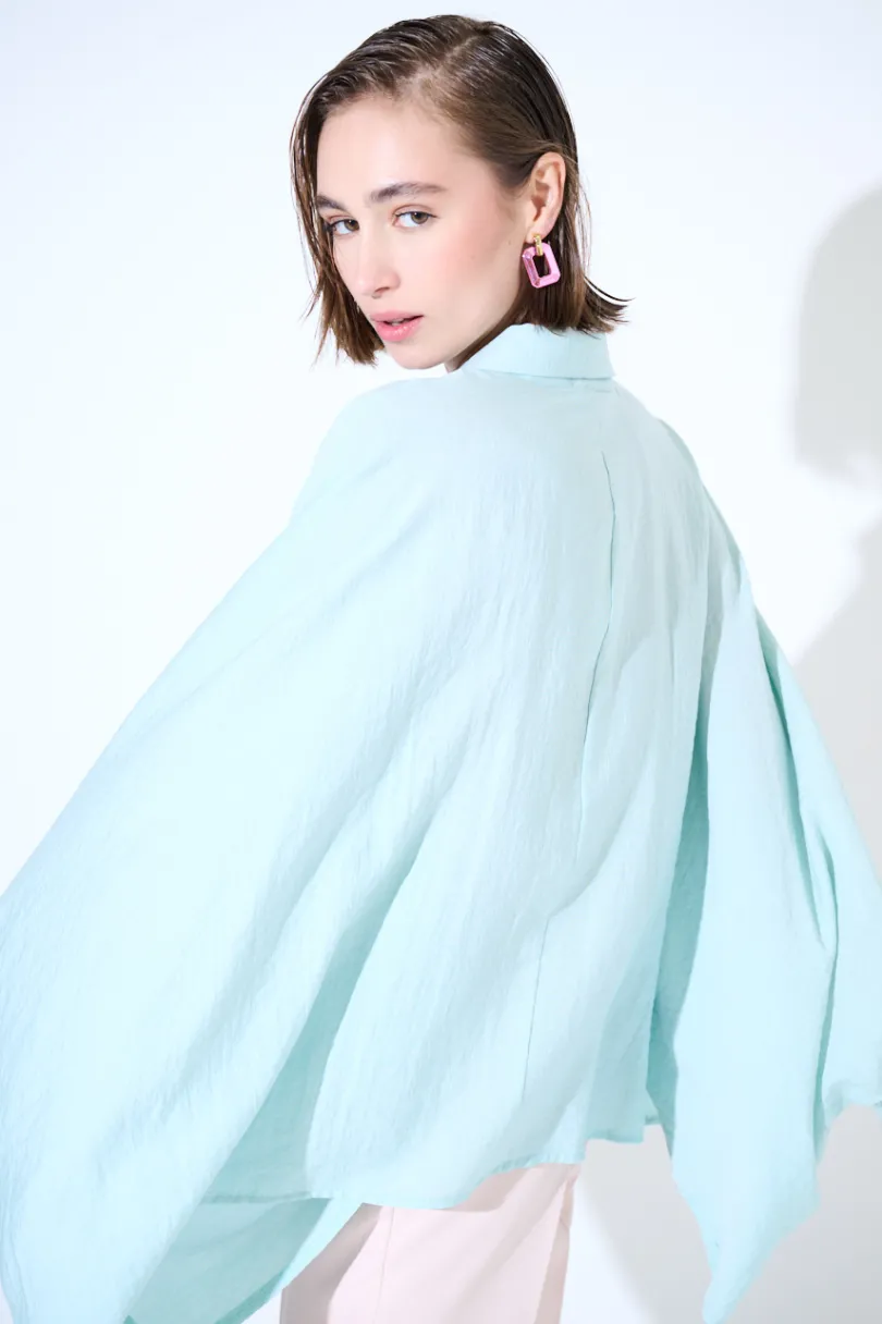 Clearance KIKISIX CAMICIA OVER MANTELLA MENTA