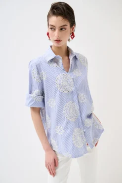 New KIKISIX CAMICIA OVER RIGA E S.GALLO CELESTE