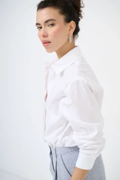 New KIKISIX CAMICIA OXFORD OVER BIANCO