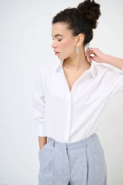 New KIKISIX CAMICIA OXFORD OVER BIANCO