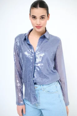 Hot KIKISIX CAMICIA PAILLETTES CARTA ZUCCHERO
