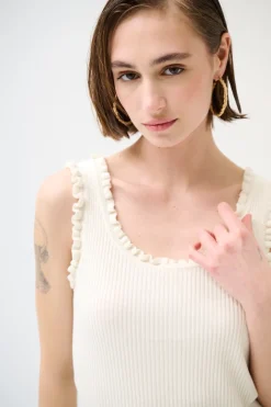 Clearance KIKISIX CANOTTA MAGLIA CON ROUCHES BURRO