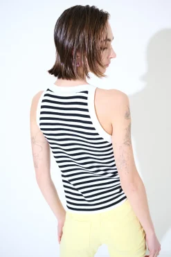 Hot KIKISIX CANOTTA MAGLIA RIGA PANNA