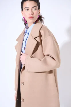 Fashion KIKISIX CAPPOTTINO CLASSICO 3 BOTTONI CAMMELLO