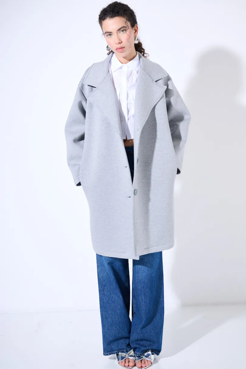 Best KIKISIX CAPPOTTINO CLASSICO 3 BOTTONI GRIGIO