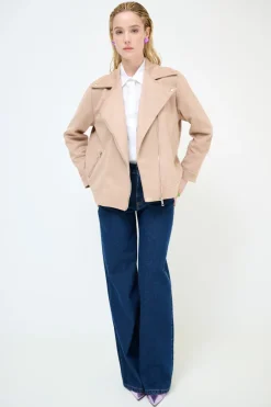 Best KIKISIX CHIODO OVER DAINETTO BEIGE