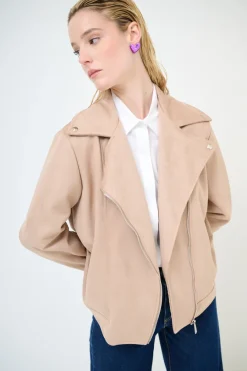 Best KIKISIX CHIODO OVER DAINETTO BEIGE