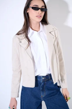 Clearance KIKISIX CHIODO SLIM DAINETTO NATURALE