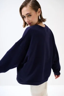 New KIKISIX FELPA OVER STAMPA LOS ANGELES BLU